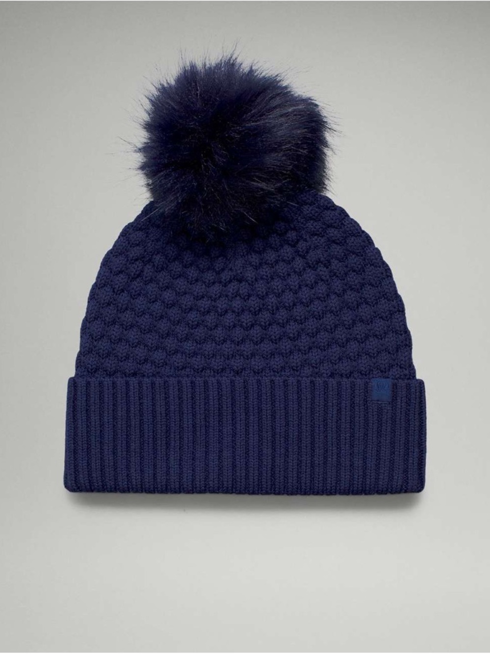 Lululemon knit Navy Pom-Pom Beanie